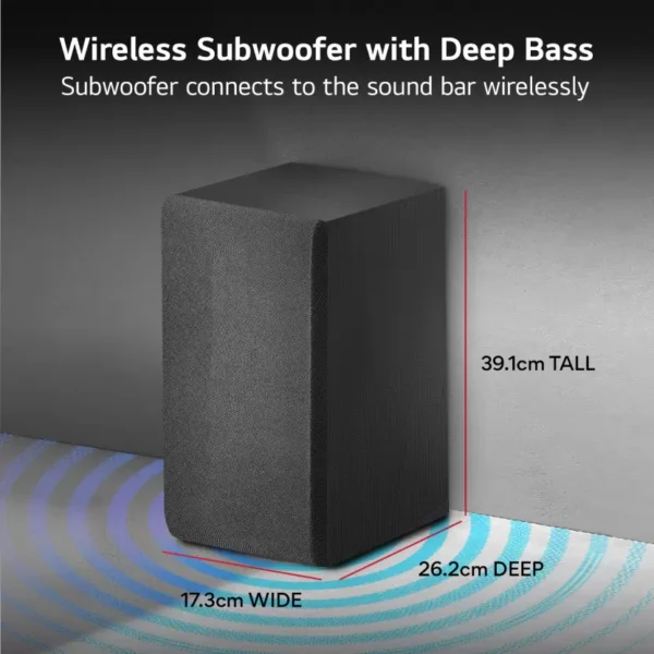 LG SNC4R , Wireless Subwoofer & Rear Speaker, WOW Interface,Rear Surround Sound 420 W Bluetooth Soundbar  (Black, 4.1 Channel) - Image 4