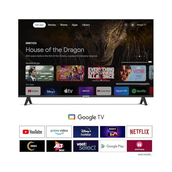 Reliance 139 cm (55 inch) QLED Ultra HD (4K) Smart Google TV Fremless Design and Voice Remote.  (GOOGLE TV RGT55GT8724UHD) - Image 5